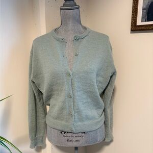 Zara Light Green Women's Cardigan Sweater